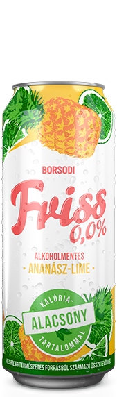 FRISS ANANÁSZ-LIME 0,0% ALACSONY KALÓRIATARTALOMMAL
