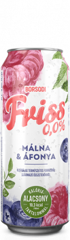 Borsodi FRISS 0,0% MÁLNA-ÁFONYA ALACSONY KALÓRIATARTALOMMAL