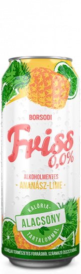 FRISS ANANÁSZ-LIME 0,0% ALACSONY KALÓRIATARTALOMMAL
